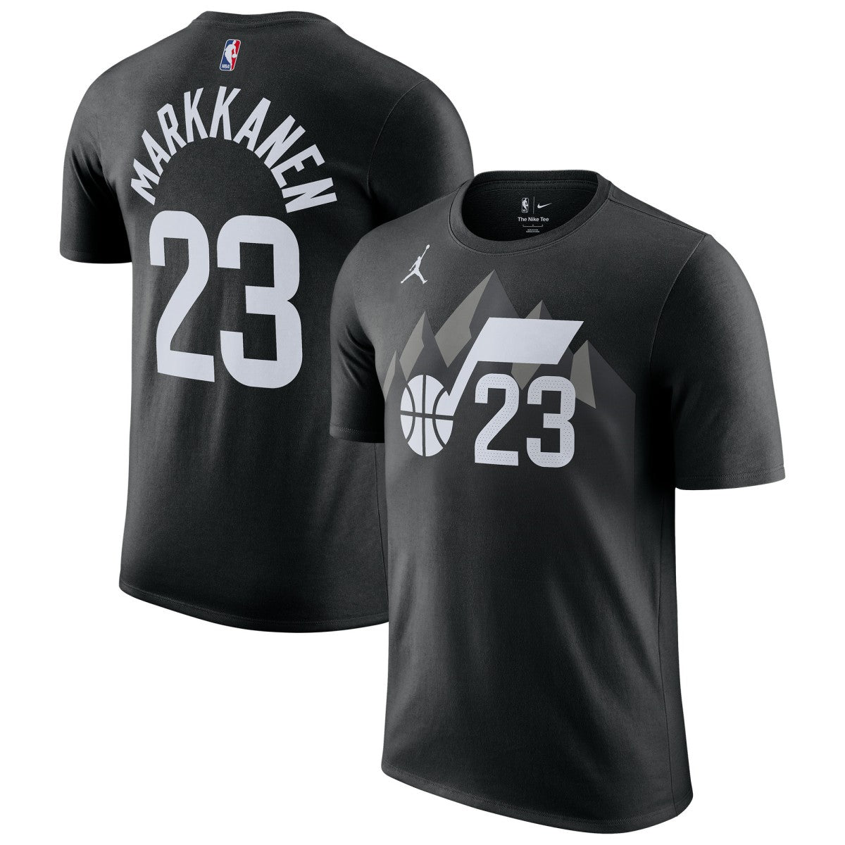 Lauri Markkanen Utah Jazz Jordan Brand Statement Edition Name & Number T-Shirt Black - NBA