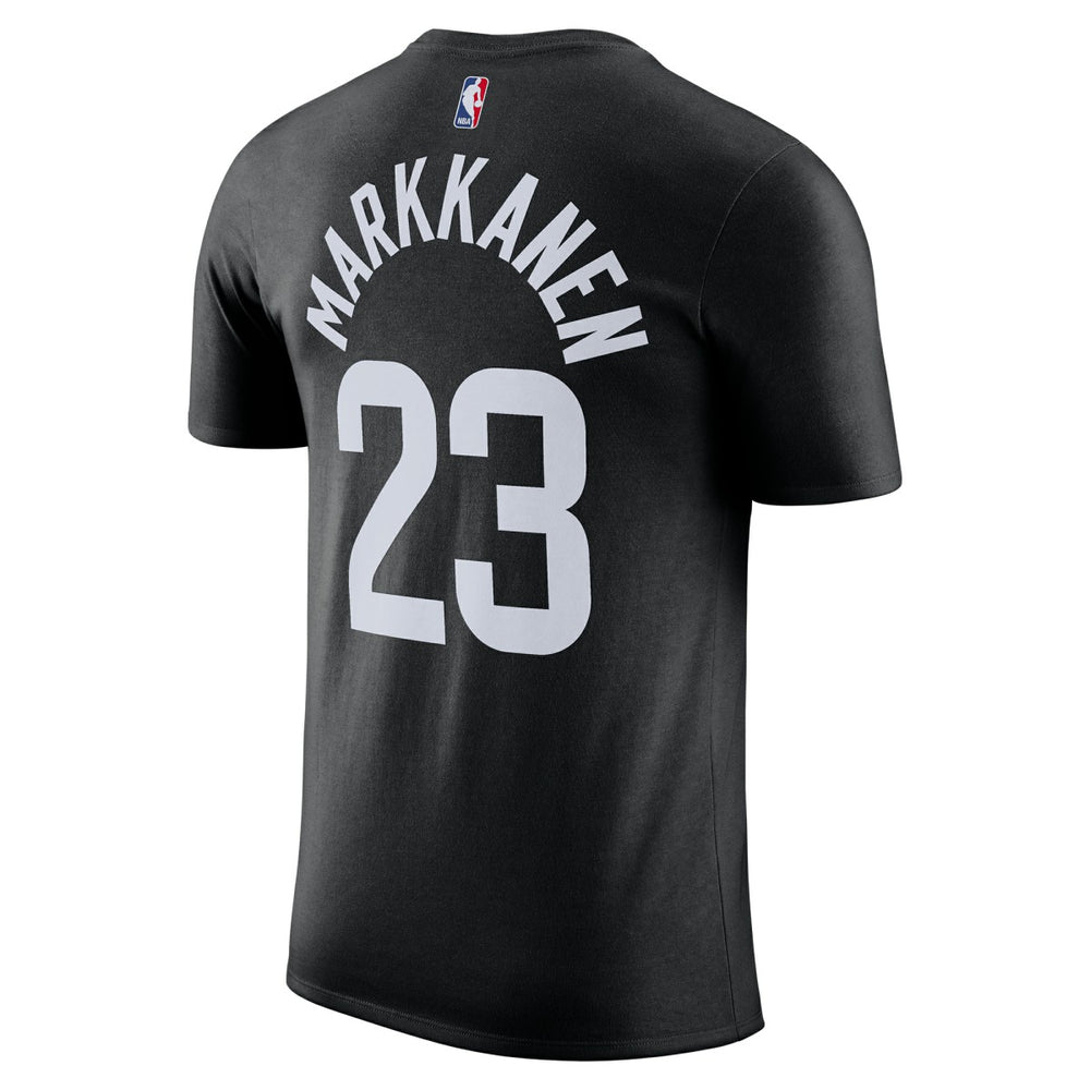 Lauri Markkanen Utah Jazz Jordan Brand Statement Edition Name & Number T-Shirt Black - NBA