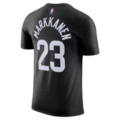 Lauri Markkanen Utah Jazz Jordan Brand Statement Edition Name & Number T-Shirt Black - NBA