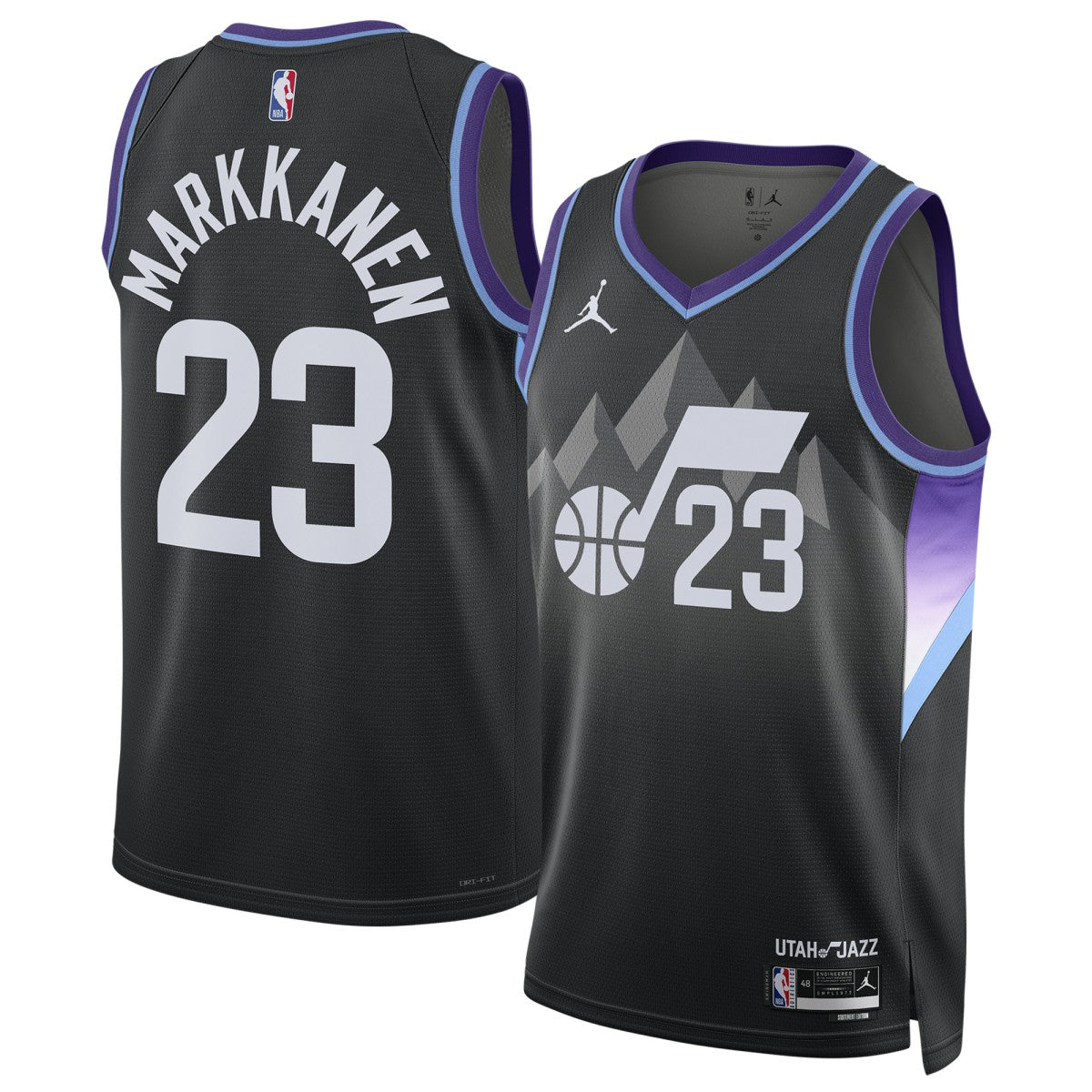 Lauri Markkanen Utah Jazz Jordan Brand Unisex 2024/25 Swingman Jersey Statement Edition Black - NBA