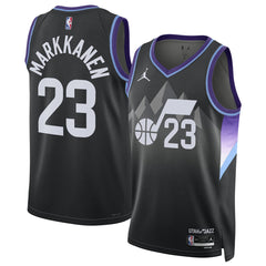 Lauri Markkanen Utah Jazz Jordan Brand Unisex 2024/25 Swingman Jersey Statement Edition Black - NBA