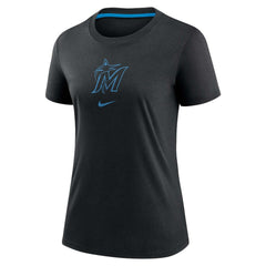 Miami Marlins Nike Women's Authentic Collection Early Work Tri-Blend T-Shirt - MLB