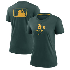 Athletics Nike Women's Authentic Collection Early Work Tri-Blend T-Shirt - MLB
