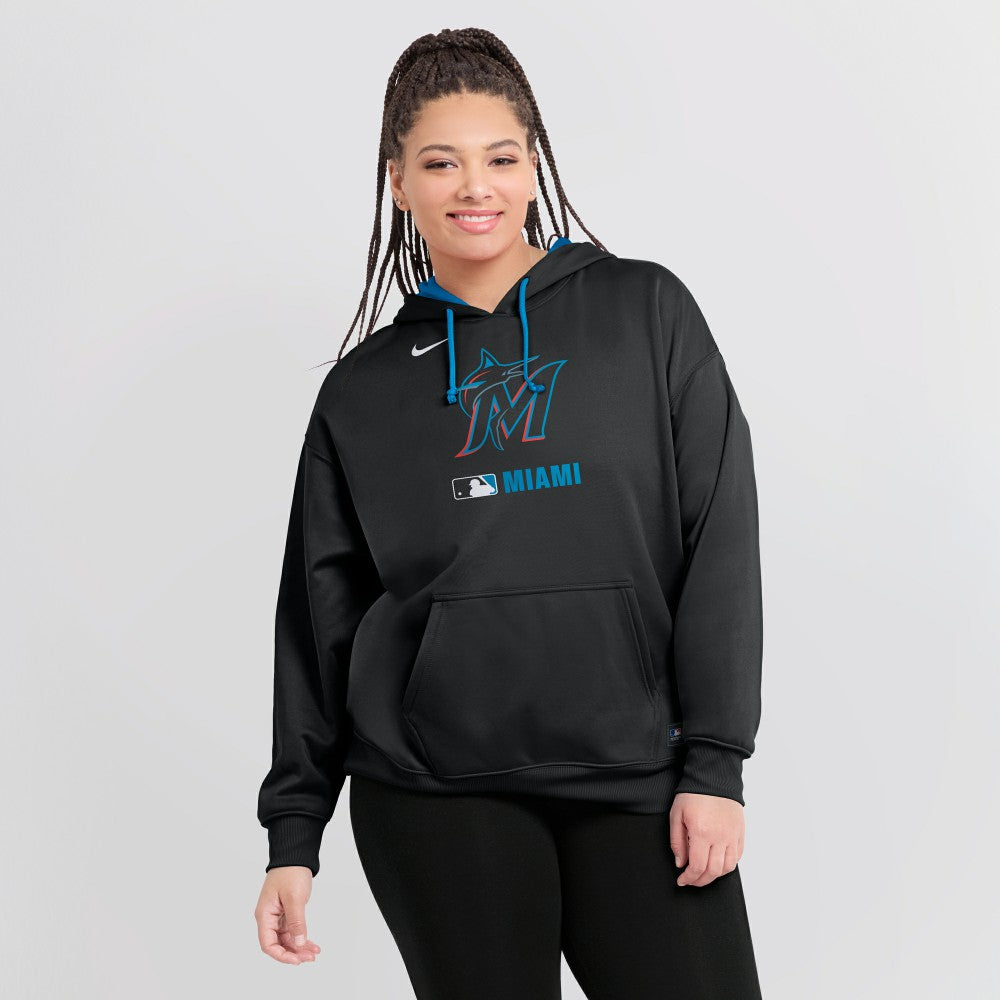 Miami Marlins Nike Women's Authentic Collection Therma-FIT Hoodie - MLB