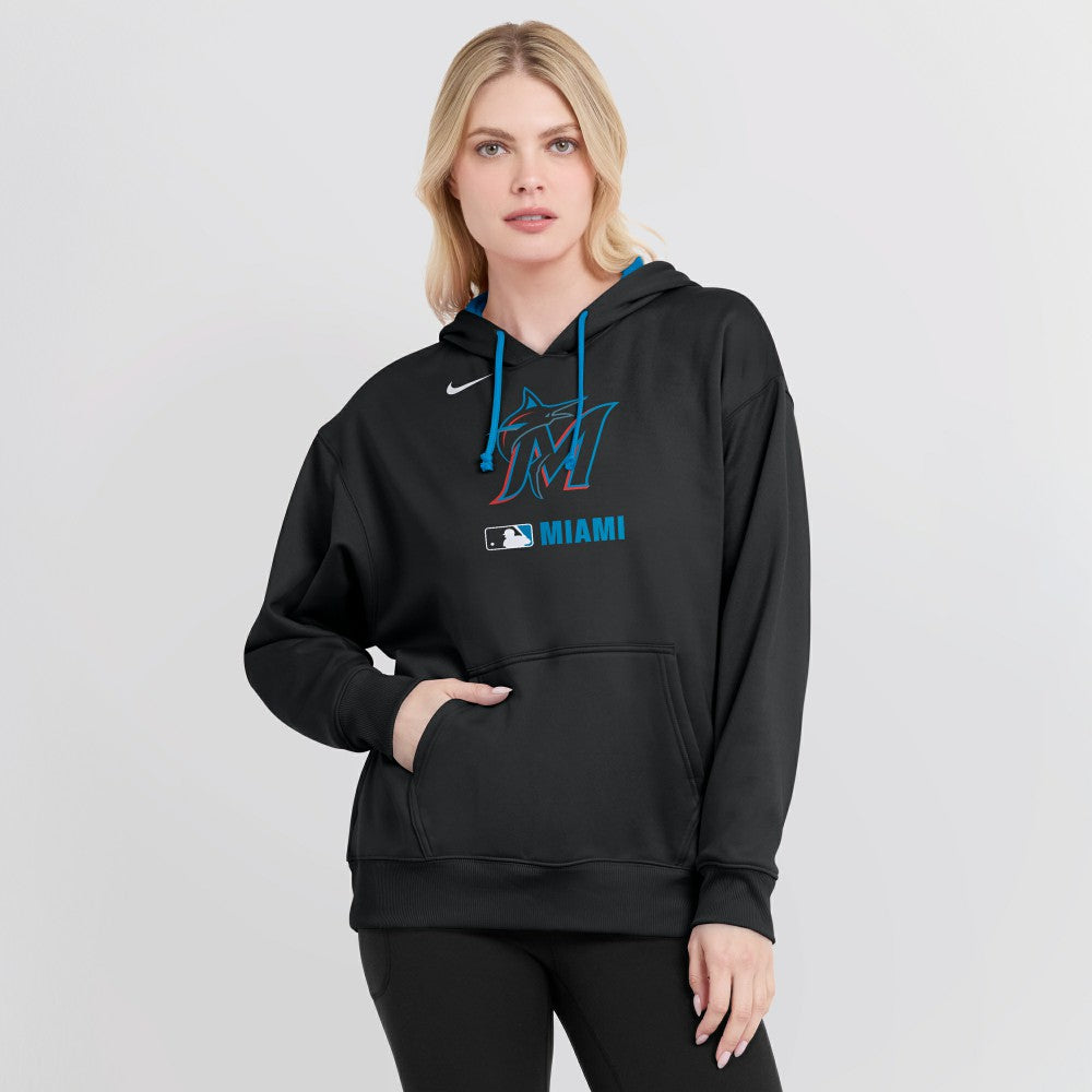 Miami Marlins Nike Women's Authentic Collection Therma-FIT Hoodie - MLB