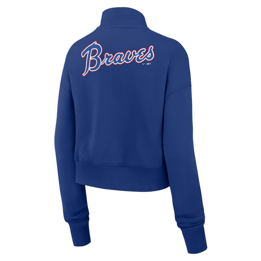 Atlanta Braves Nike Women's Cooperstown Collection Phoenix Fleece Half-Zip Sweatshirt - MLB