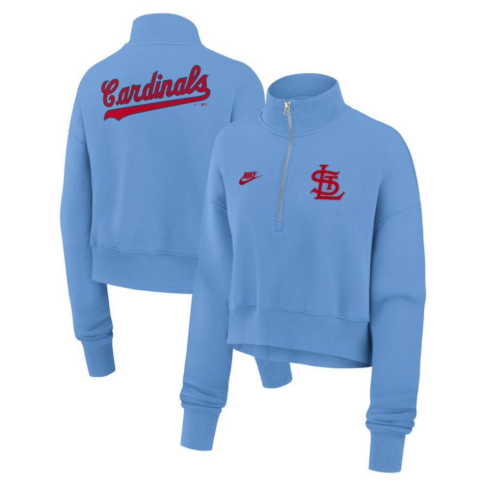 St. Louis Cardinals Nike Women's Cooperstown Collection Phoenix Fleece Half-Zip Sweatshirt - MLB