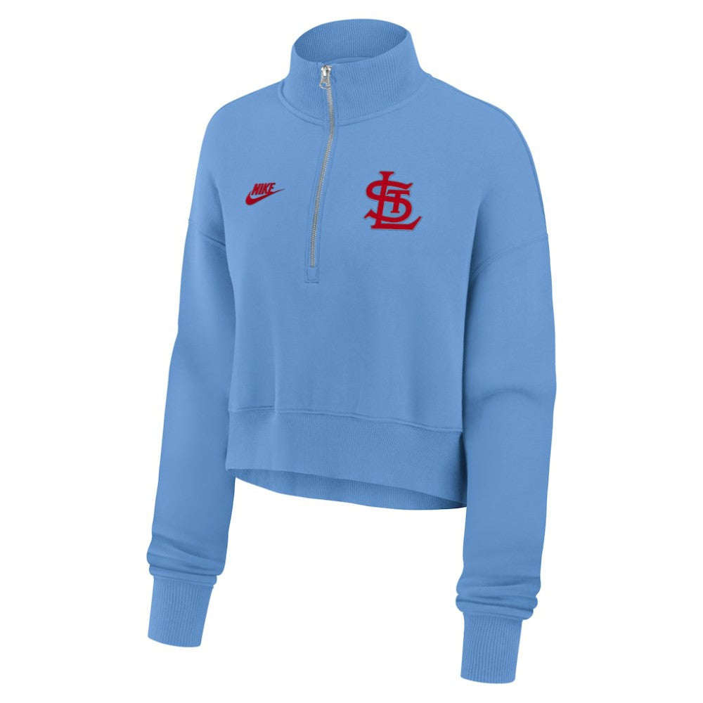 St. Louis Cardinals Nike Women's Cooperstown Collection Phoenix Fleece Half-Zip Sweatshirt - MLB