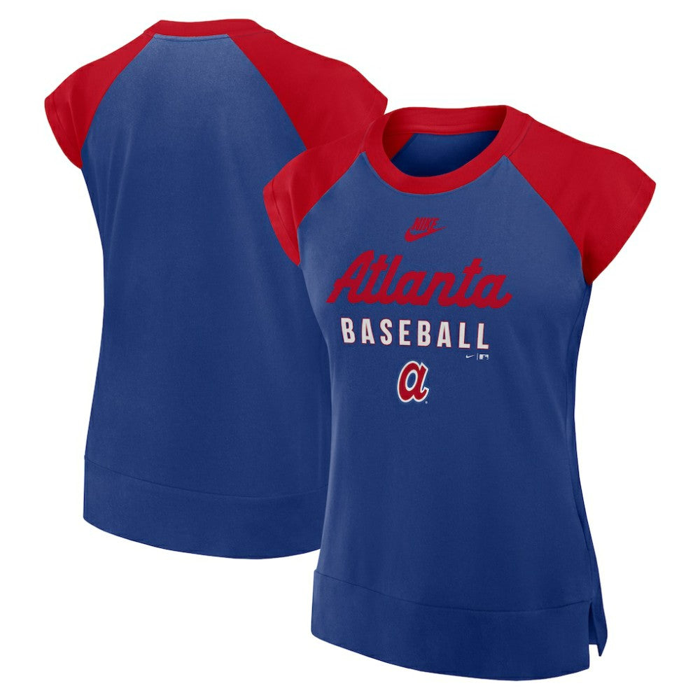 Atlanta Braves Nike Women's Cooperstown Collection Raglan Dri-FIT T-Shirt - MLB