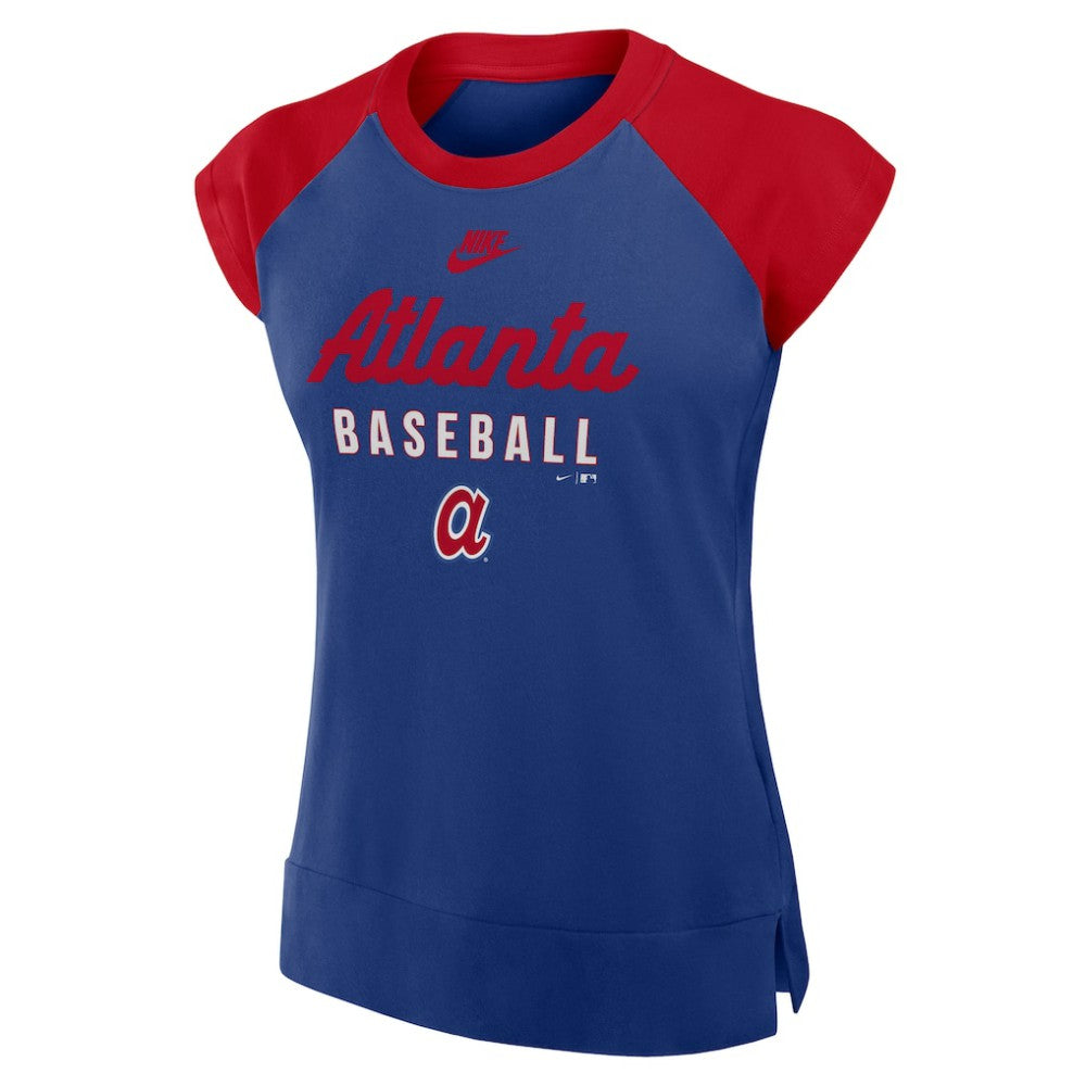 Atlanta Braves Nike Women's Cooperstown Collection Raglan Dri-FIT T-Shirt - MLB