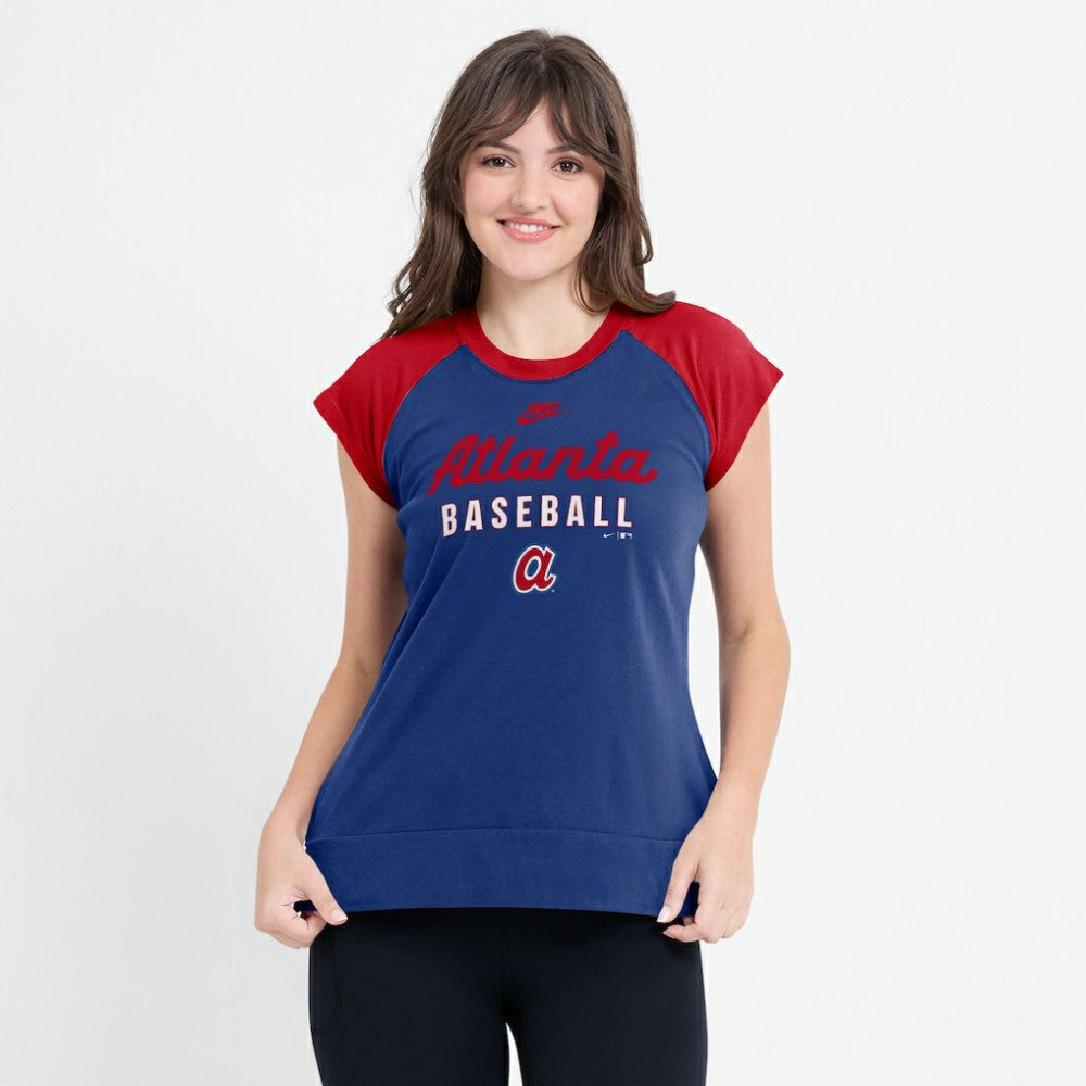 Atlanta Braves Nike Women's Cooperstown Collection Raglan Dri-FIT T-Shirt - MLB