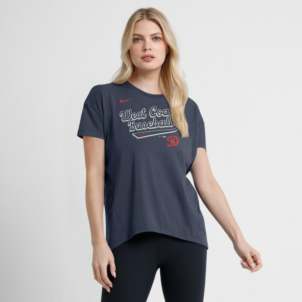 Los Angeles Dodgers Nike Women's 2025 City Connect Flowy Fashion Tri-Blend Dri-FIT T-Shirt - MLB