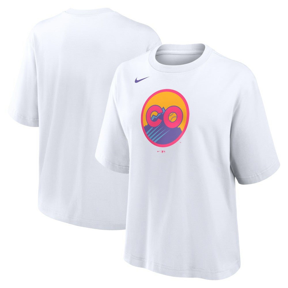 Colorado Rockies Nike Women's 2025 City Connect Logo Boxy T-Shirt - MLB