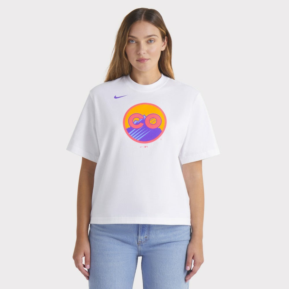 Colorado Rockies Nike Women's 2025 City Connect Logo Boxy T-Shirt - MLB