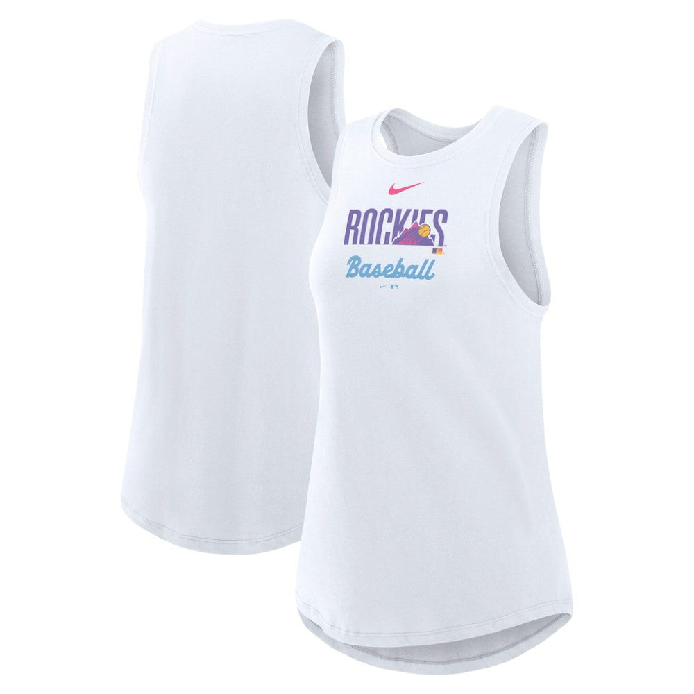Colorado Rockies Nike Women's City Connect Tricode High Neck Dri-FIT Tank Top - MLB