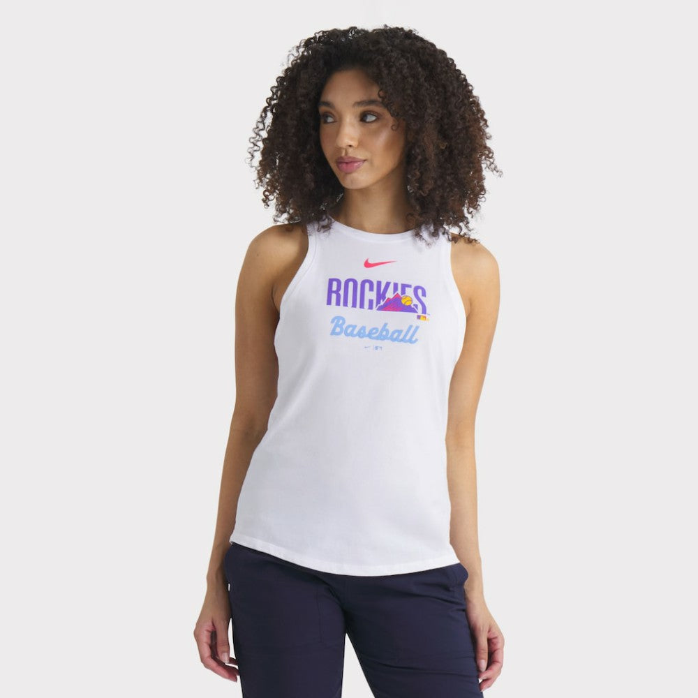 Colorado Rockies Nike Women's City Connect Tricode High Neck Dri-FIT Tank Top - MLB
