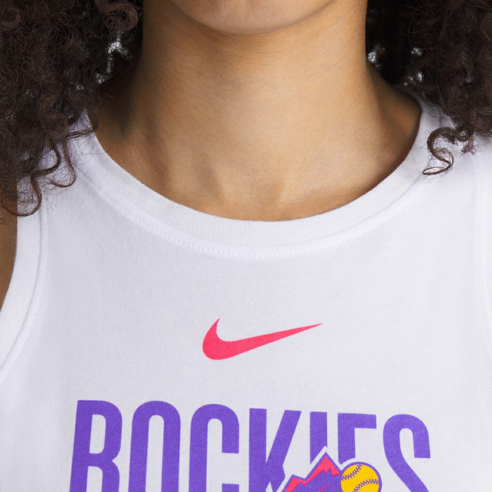 Colorado Rockies Nike Women's City Connect Tricode High Neck Dri-FIT Tank Top - MLB