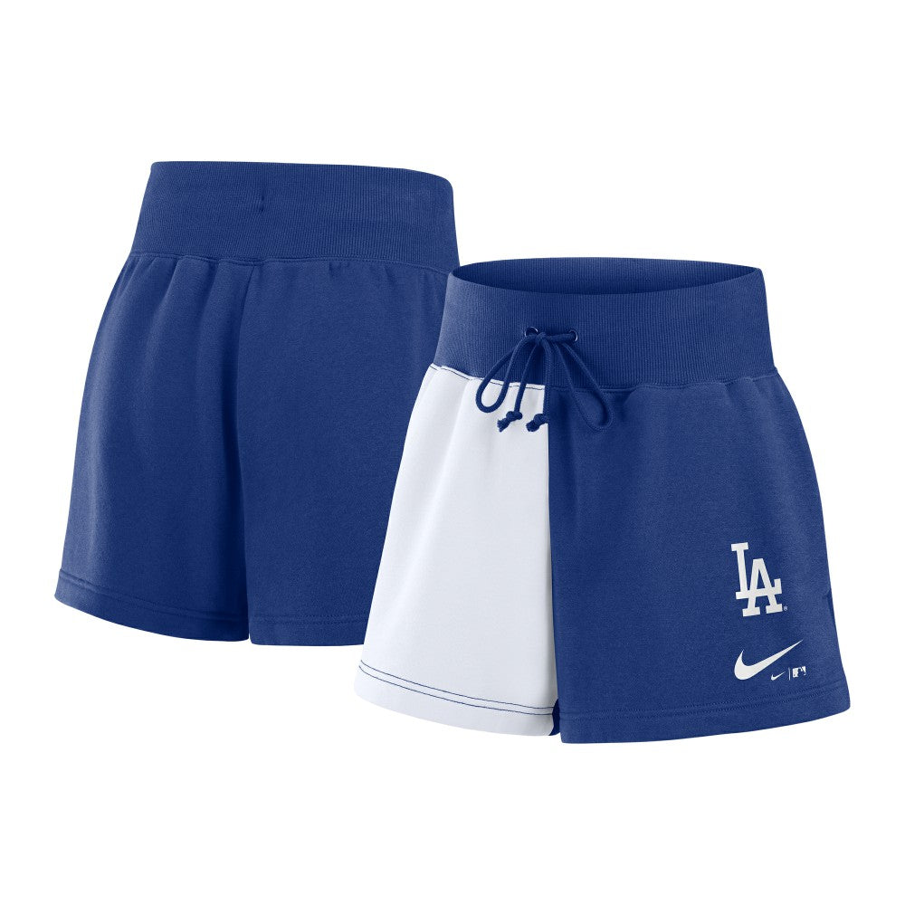 Los Angeles Dodgers Nike Women's Color-Block Phoenix Fleece Lounge Shorts - MLB
