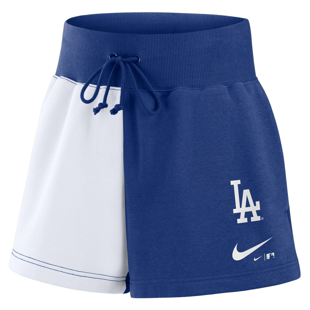 Los Angeles Dodgers Nike Women's Color-Block Phoenix Fleece Lounge Shorts - MLB