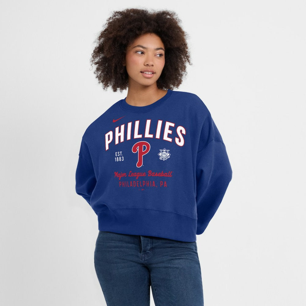 Philadelphia Phillies Nike Women's Oversized High Hip Pullover Sweatshirt - MLB
