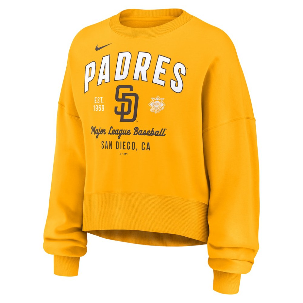 San Diego Padres Nike Women's Oversized High Hip Pullover Sweatshirt - MLB