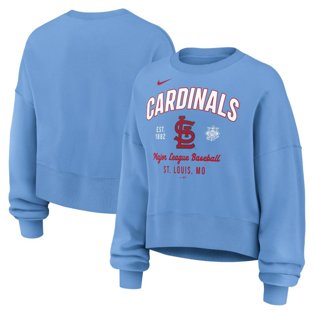 St. Louis Cardinals Nike Women's Oversized High Hip Pullover Sweatshirt - MLB
