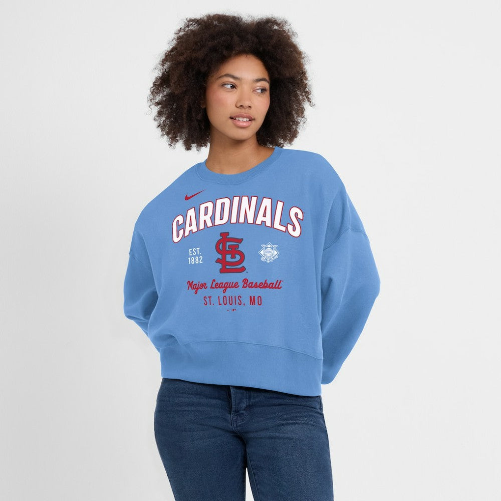 St. Louis Cardinals Nike Women's Oversized High Hip Pullover Sweatshirt - MLB