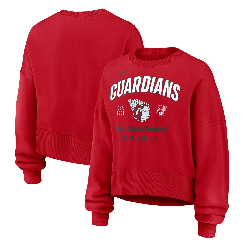Cleveland Guardians Nike Women's Oversized High Hip Pullover Sweatshirt - MLB