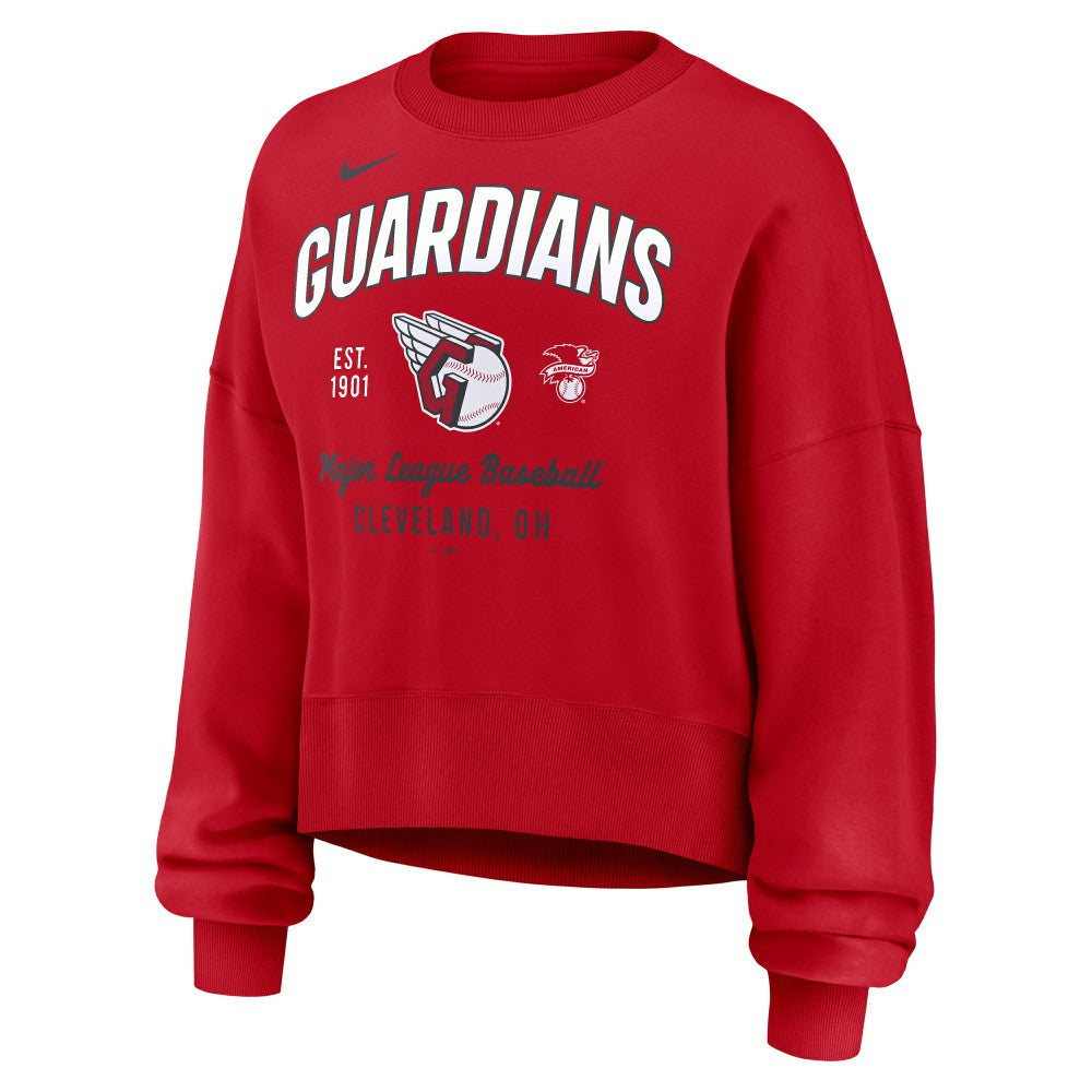 Cleveland Guardians Nike Women's Oversized High Hip Pullover Sweatshirt - MLB