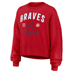Atlanta Braves Nike Women's Oversized High Hip Pullover Sweatshirt - MLB