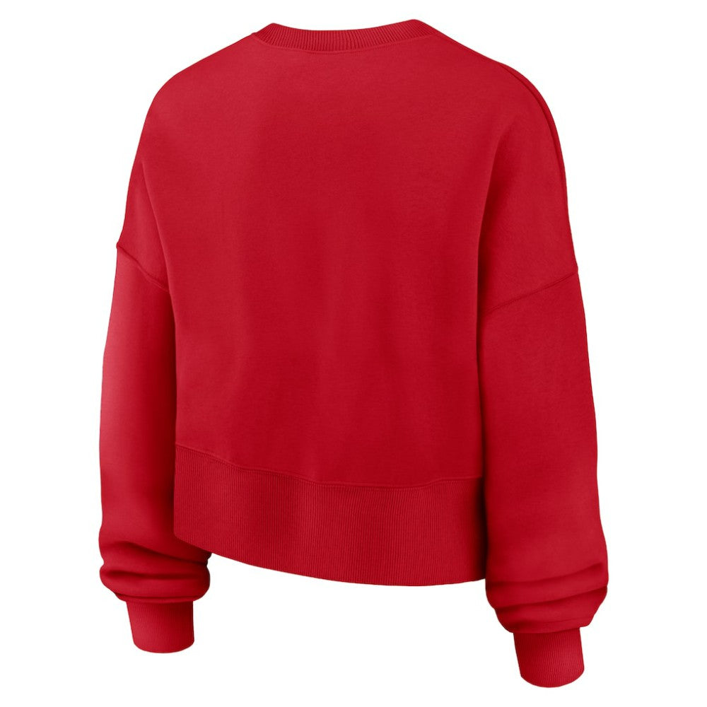Atlanta Braves Nike Women's Oversized High Hip Pullover Sweatshirt - MLB