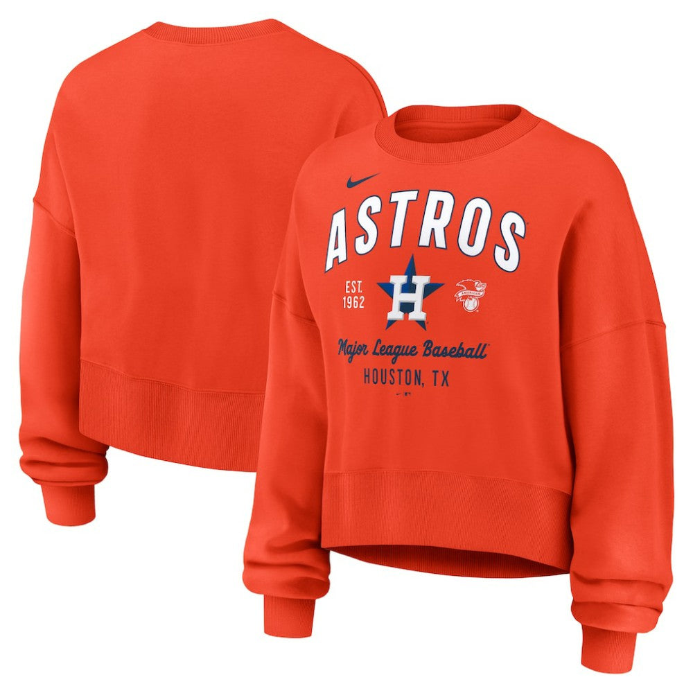 Houston Astros Nike Women's Oversized High Hip Pullover Sweatshirt - MLB