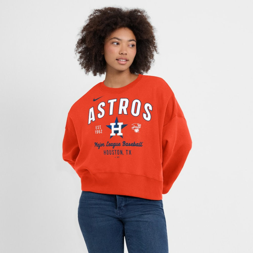 Houston Astros Nike Women's Oversized High Hip Pullover Sweatshirt - MLB