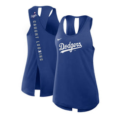Los Angeles Dodgers Nike Open-Back Crisscross Dri-FIT Tank Top - MLB
