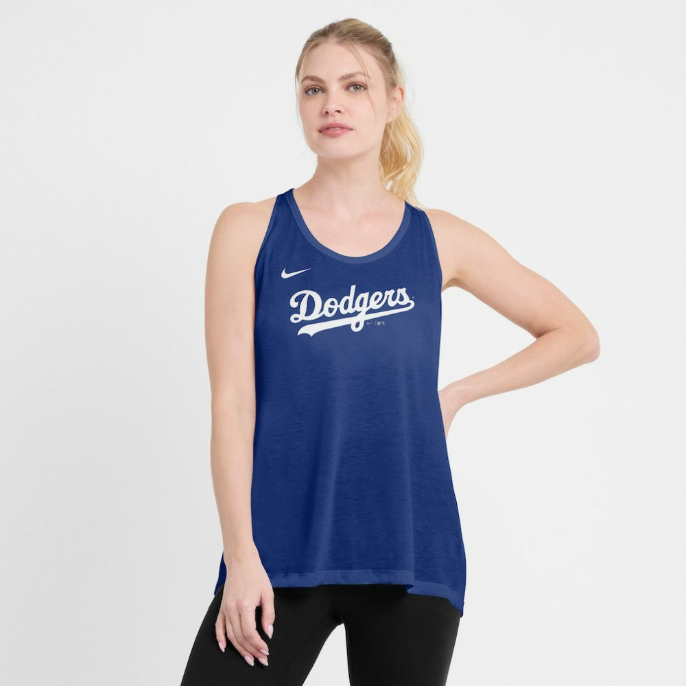 Los Angeles Dodgers Nike Open-Back Crisscross Dri-FIT Tank Top - MLB