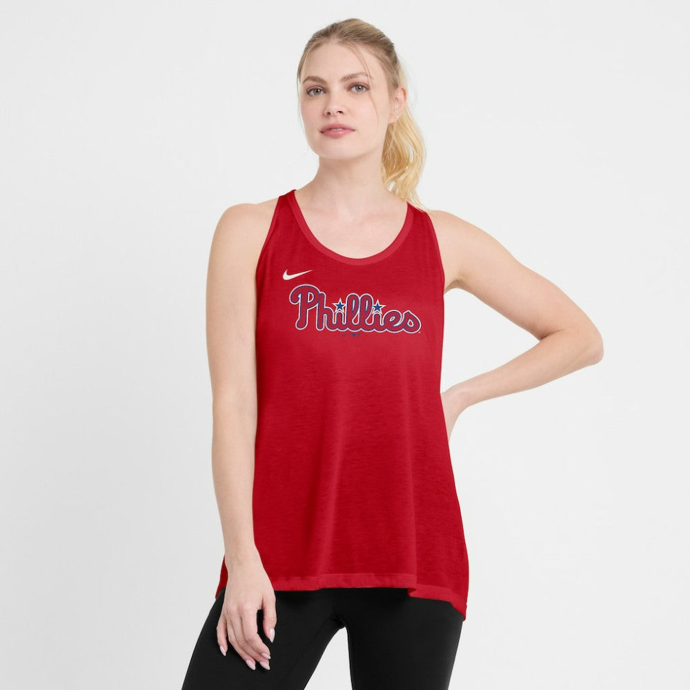 Philadelphia Phillies Nike Open-Back Crisscross Dri-FIT Tank Top - MLB