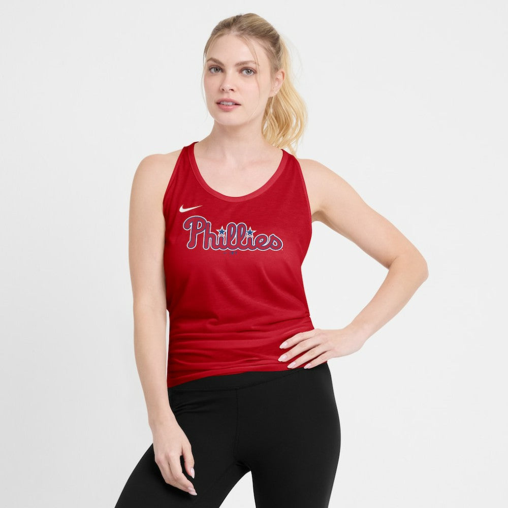 Philadelphia Phillies Nike Open-Back Crisscross Dri-FIT Tank Top - MLB