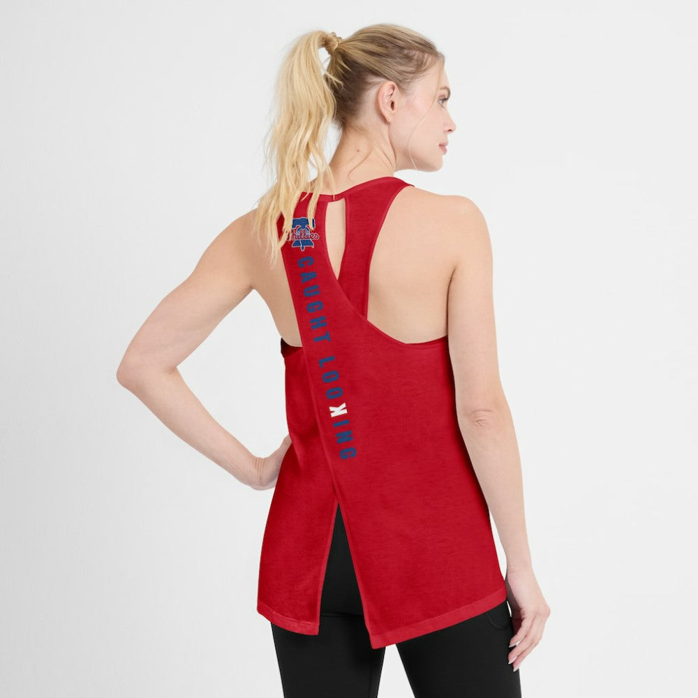 Philadelphia Phillies Nike Open-Back Crisscross Dri-FIT Tank Top - MLB
