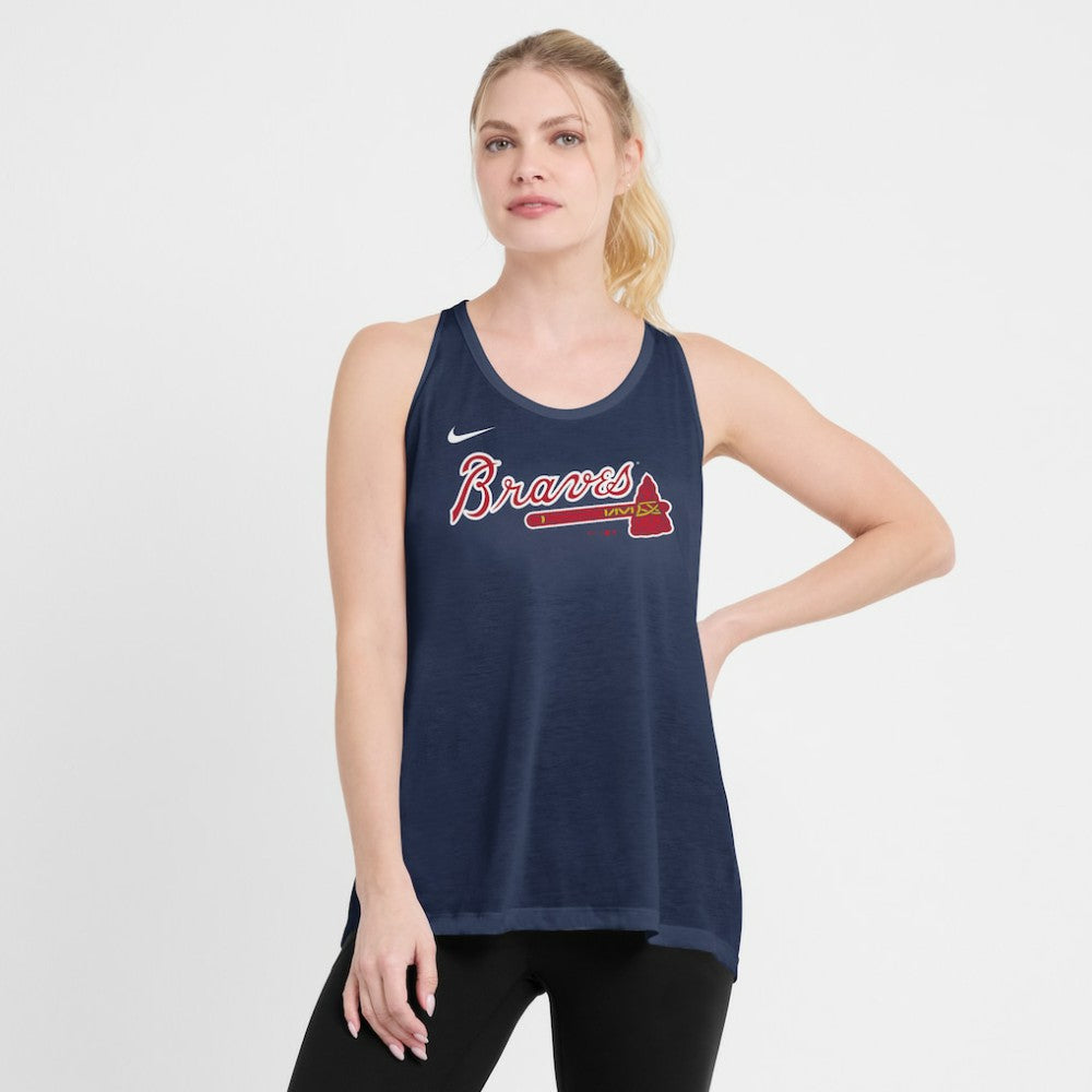 Atlanta Braves Nike Open-Back Crisscross Dri-FIT Tank Top - MLB
