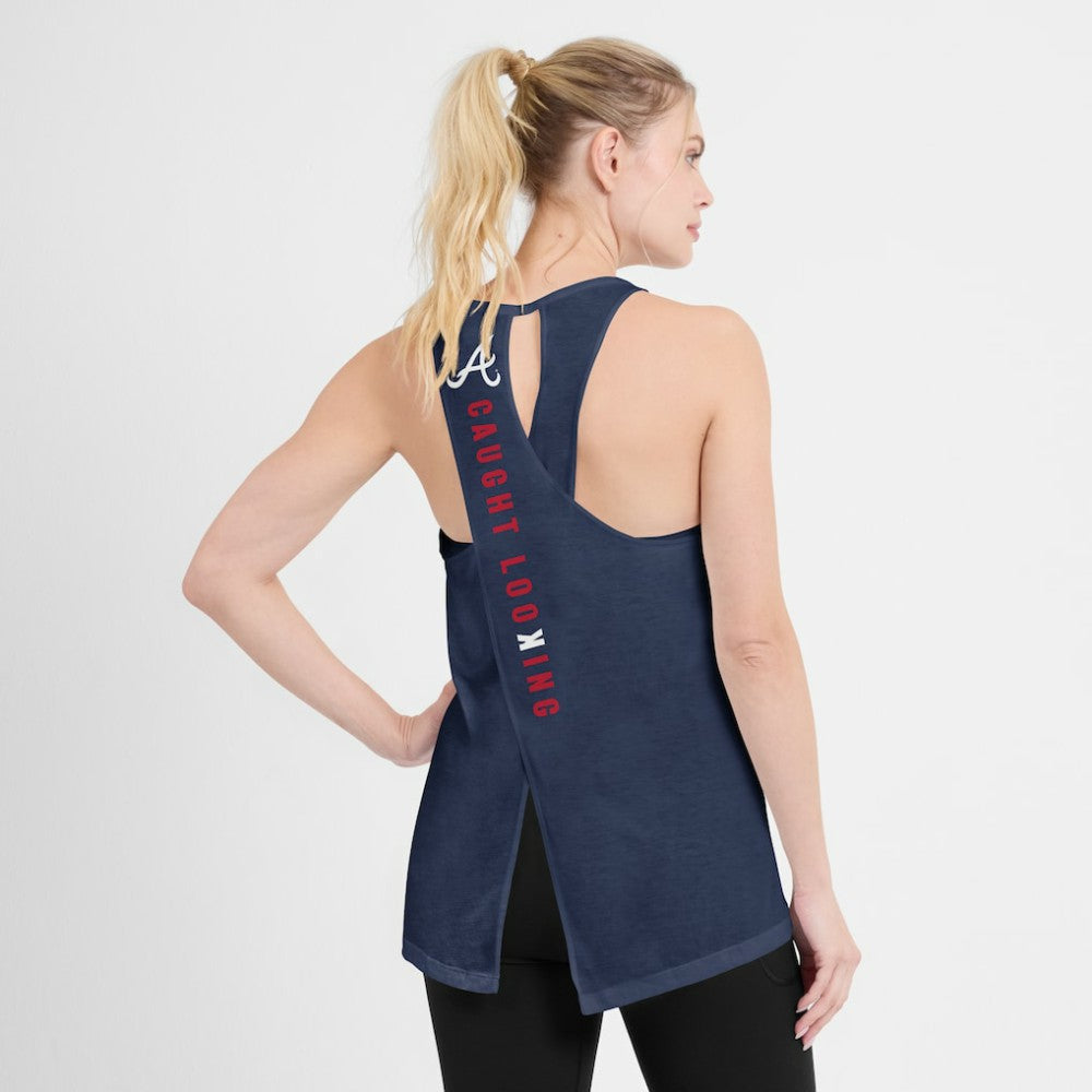 Atlanta Braves Nike Open-Back Crisscross Dri-FIT Tank Top - MLB