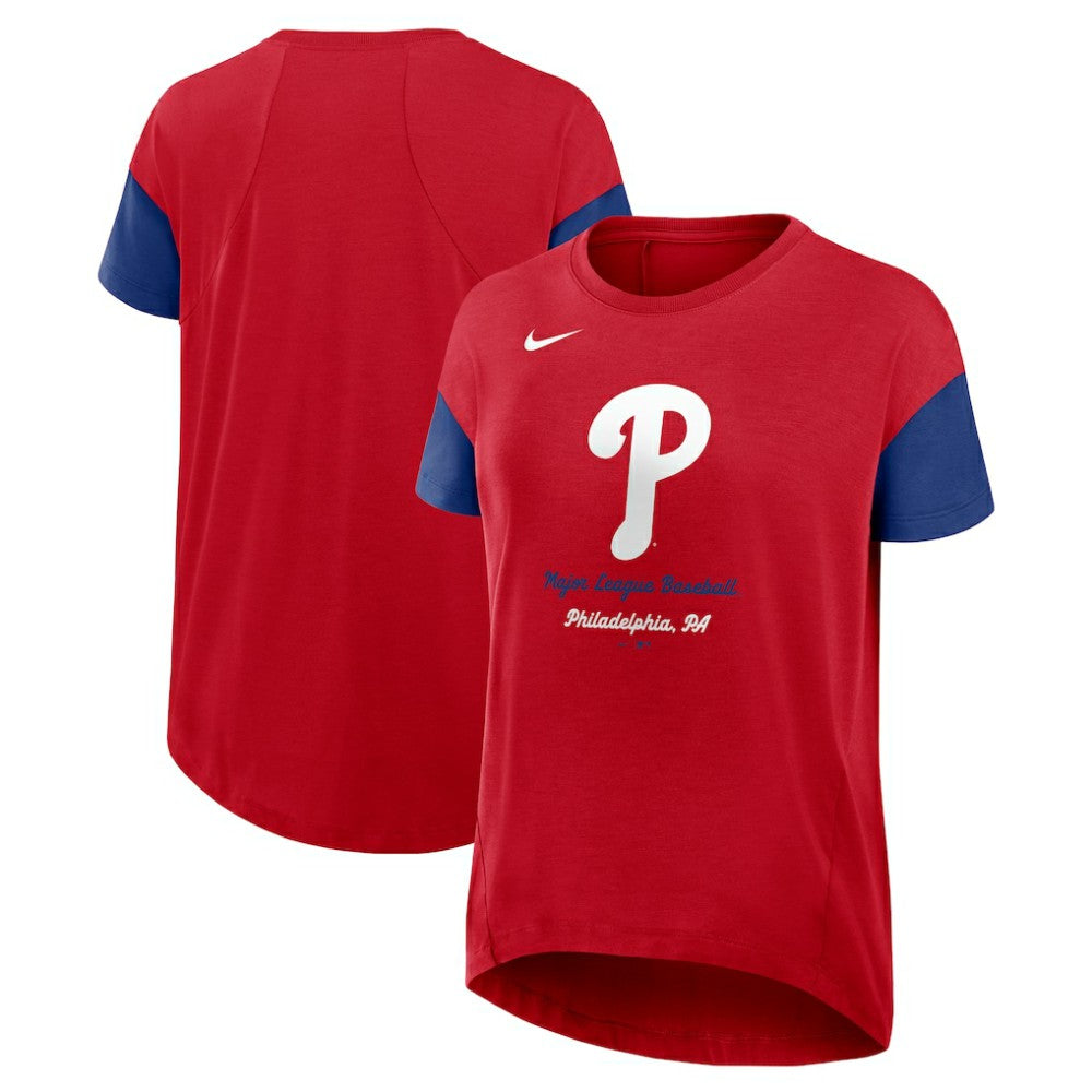 Philadelphia Phillies Nike Women's Flowy Fashion Tri-Blend Dri-FIT T-Shirt - MLB