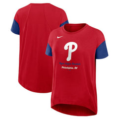 Philadelphia Phillies Nike Women's Flowy Fashion Tri-Blend Dri-FIT T-Shirt - MLB