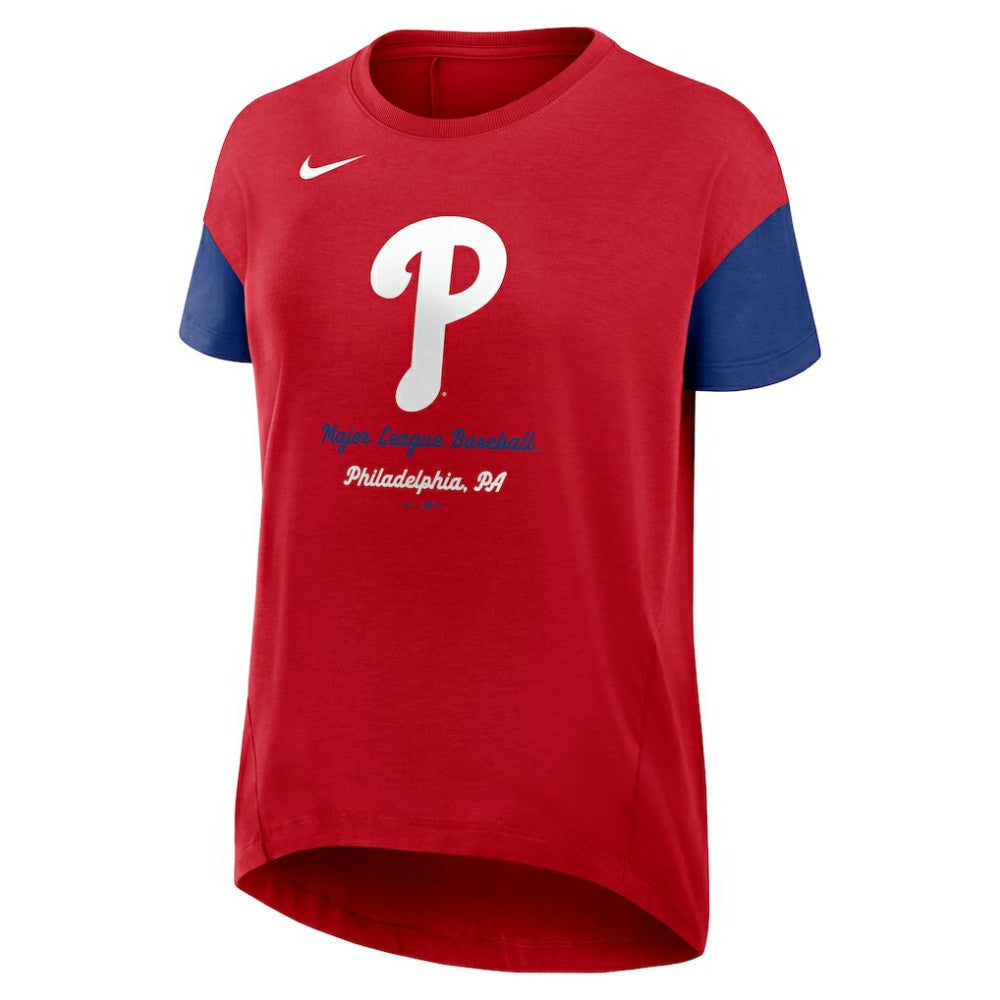 Philadelphia Phillies Nike Women's Flowy Fashion Tri-Blend Dri-FIT T-Shirt - MLB