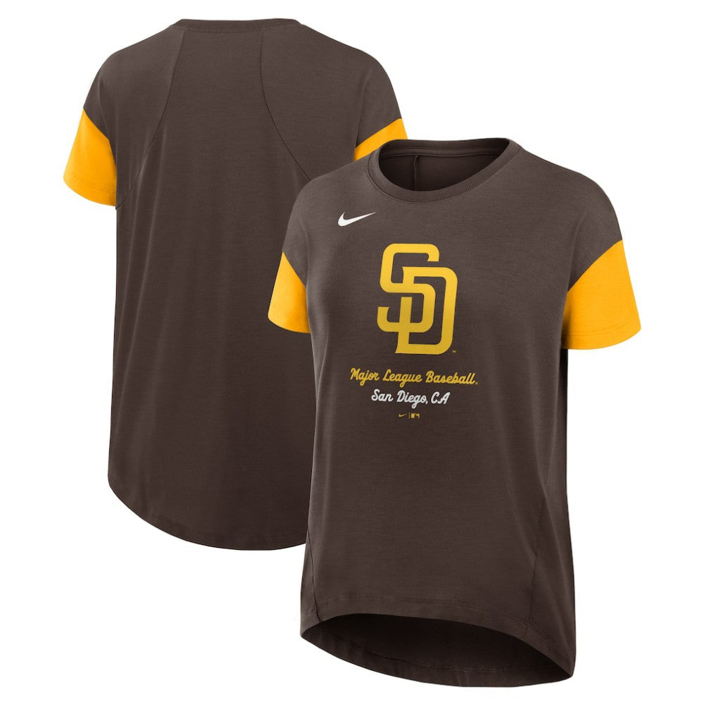 San Diego Padres Nike Women's Flowy Fashion Tri-Blend Dri-FIT T-Shirt - MLB