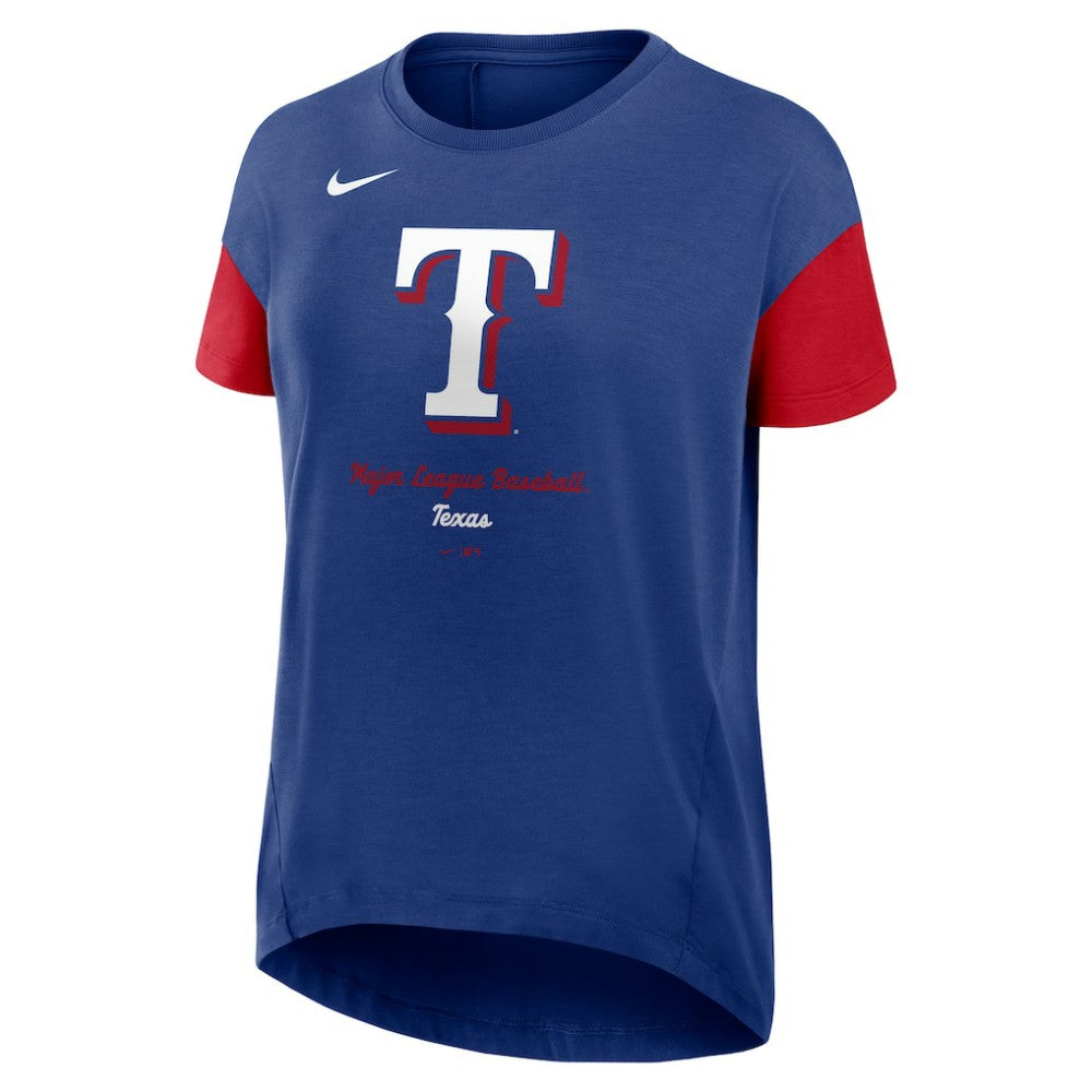 Texas Rangers Nike Women's Flowy Fashion Tri-Blend Dri-FIT T-Shirt - MLB