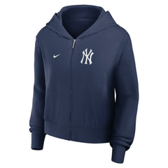New York Yankees Nike Women's Cropped Chill Full-Zip Hoodie - MLB
