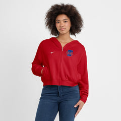 Philadelphia Phillies Nike Women's Cropped Chill Full-Zip Hoodie - MLB