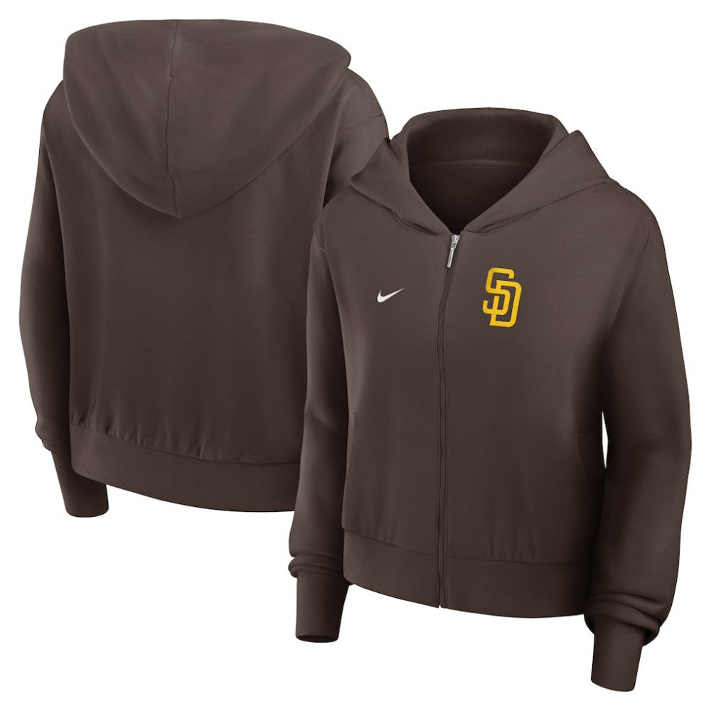 San Diego Padres Nike Women's Cropped Chill Full-Zip Hoodie - MLB