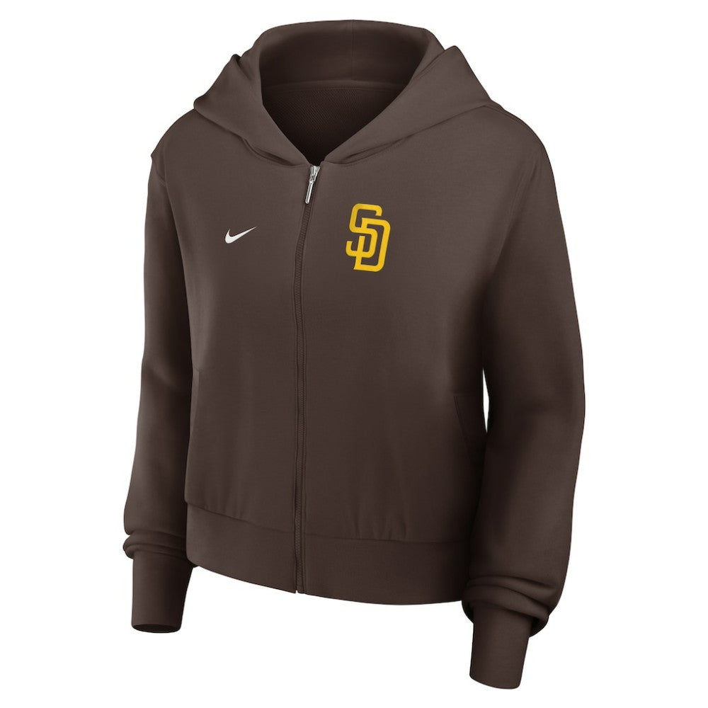 San Diego Padres Nike Women's Cropped Chill Full-Zip Hoodie - MLB
