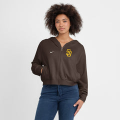 San Diego Padres Nike Women's Cropped Chill Full-Zip Hoodie - MLB